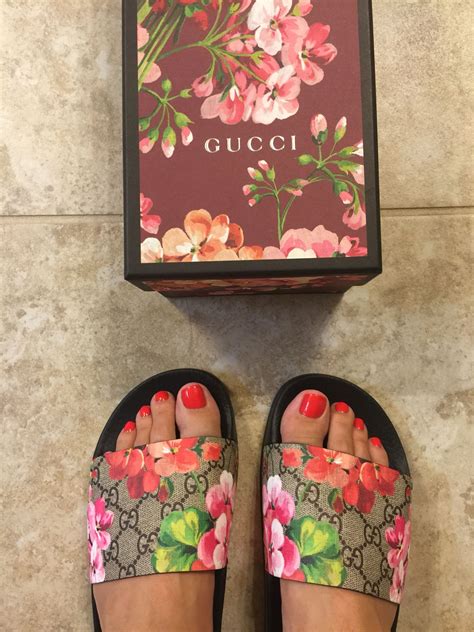 gucci floral slides dupe|gucci slides size 7.